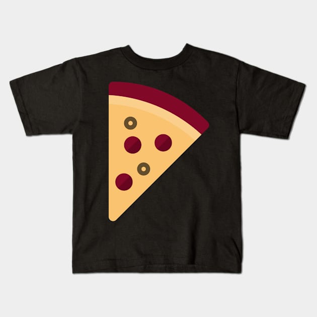 Pepperoni Pizza Yummy Slice Kids T-Shirt by InkyArt